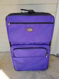 American Inc Purple & Black Rolling Large Softside Suitcase