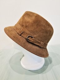 Vintage Gentlemen's Classic Suede Hat By Schuman And Sullivan Size Medium