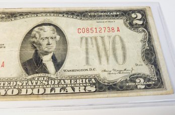1928 Red Seal $2 Dollar Note /Bill (95 Years Old)