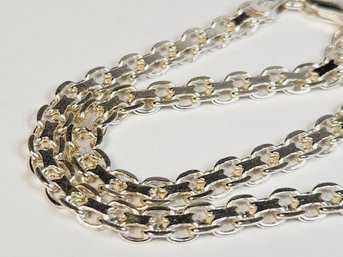 Shinny Sterling Silver Curb Chain Bracelet/ Anklet