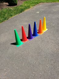 Set Of 6 Colored Cones