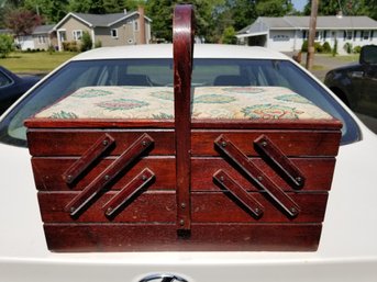 Vintage Folding Sewing Box