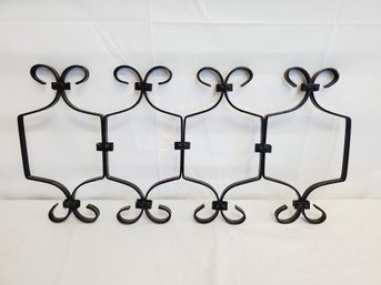 Vintage MCM Black Scrolled Metal Decorative Piece - Great As A Stand Alone Or Repurpose!