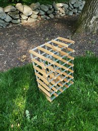 24 Bottle Wood And Metal Winerack