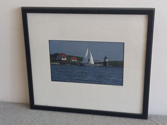 Pencil Signed Photograph Of A Sailboat