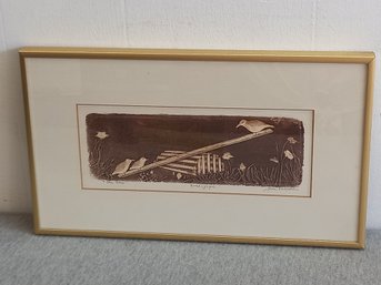 Pencil Signed 'see Saw' Bird Print