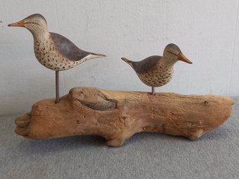 Carved Shore Birds