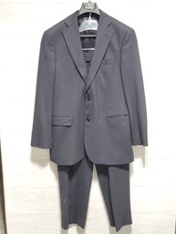 Men's Brooks Brothers 346 Stretch Single Breasted Dark Gray Wool Suit Size 39R