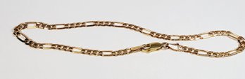 10k Yellow Italian Gold Figaro Link Curb Chain Anklet/ Bracelet