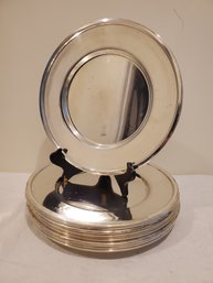 Ten Vintage Silver Plate Round 11' Plate Chargers