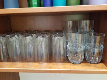 Lot Of Clear Glassware - Tumblers & Rocks Glasses