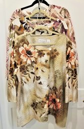 Women's Alfred Dunner Floral And Abstract Pullover Tops Sizes: XL- 1XL