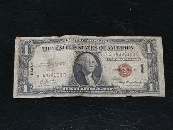 1935-A $1 Silver Certificate, 'Hawaii' Issue Bank Note