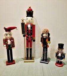 Set Of Four Various Size Christmas Nutcracker Figurines