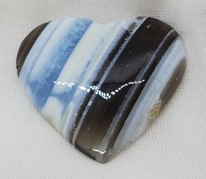 Wonderful Peruvian Blue Opal Heart Cut Loose Gemstone 1 5/8' X 1 1/4' ~ Soothing Energy