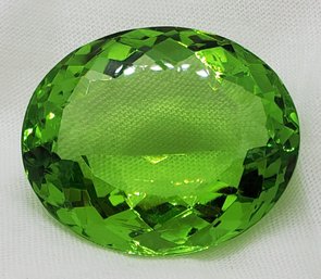 Giant 92.90 Carat 33.55mm X 27.45mm X 16.25mm Lab Created Green Peridot