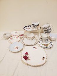 Assorted Vintage Bone China Tea Cups & Saucers - Elizabethan , Colclough, Old Royal & More