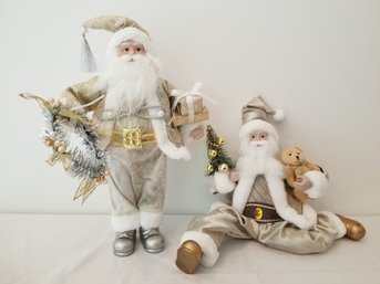 Glitzhome Standing & Sitting Table Top Santa Figurines