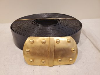 Vintage New Old Stock 1990s Accessocraft USA Gold Tone Statement Belt Buckle & Belt Making Rolls