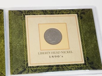 1899 V Nickel '1890s Liberty Head Nickel' With History/info Folder