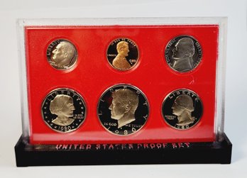 1980 Proof Set In Original Government Packaging Stand