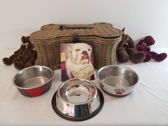 Doggie Lovers Lot: Toys, Bowls, Book & Basket