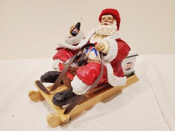 1995 Clothique Possible Dreams Pepsi Collection Santa Claus On Sled Music Box - Works (lot 3)