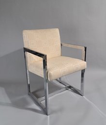 70s Mid Century Modern Chrome Armchair