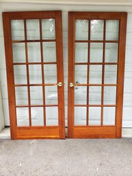 Solid Wood Large Interior French Doors