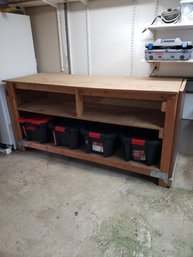 Large Wooden Work Bench Lot #2