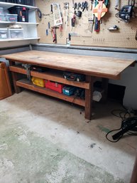 Large Wooden Work Bench