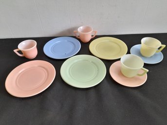 Pastel Tea Cup And Plate Set