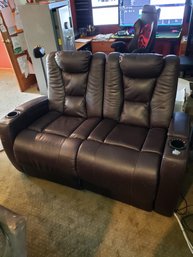 2 Electric Recliners In Loveseat Configuration Lot#2