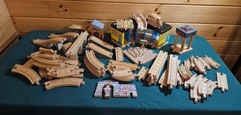Wooden Train Tracks And Accessories
