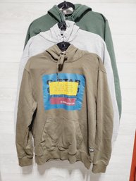 Three Men's Hoodie Sweashirts - RAW, Patagonia & NIKE - Sizes Large & Extra Large