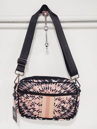 New BC Handbags Neoprene Multi Color Pink & Black Tie Dye Style 2371 Crossbody Purse