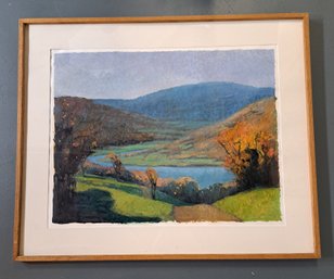 Thomas F. Dougherty,  Oil On Paper Valley Scene