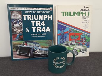 Triumph Book And Mug Lot