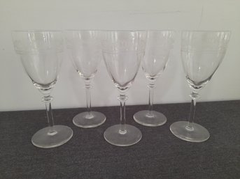 8in Wine Glasses Set Of 5