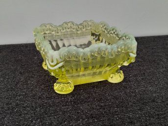 Northwood Vaseline Glass Dish