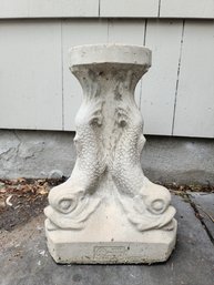 Concrete 3 Fish Garden Pedestal/ Base For Birdbath Or Planter Stamped By Concrete Co.