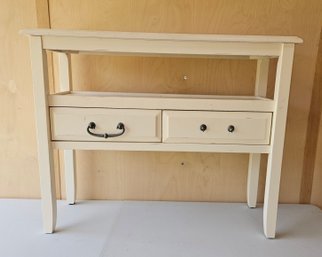Painted Pottery Barn Table, Handle Needs To Be Fixed Or Replaced, Sturdy