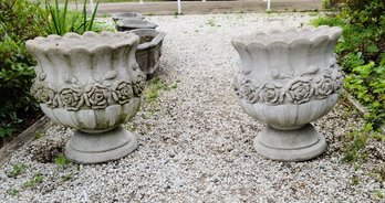 Stunning Garden Concrete/Stone Rose Planters - Very Good Quality/condition