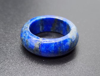 Lapis Carved Band Ring