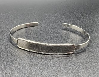 Cuff Bracelet In Platinum Over Sterling