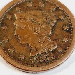 WOW......1851 Large US Cent(172 Years Old)