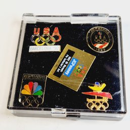 RARE....1992 USA Barcelona Olympics Lapel Pins Collectors Set In Display Box