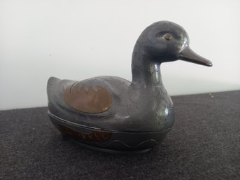 Mid-Century Metallic Duck Box Made In Hong Kong