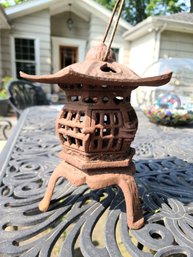 Vintage Wrought Iron Asian Lantern