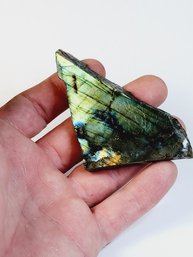 Polished Slab - Madagascar Labradorite Iridescent Glowing Rock Specimen